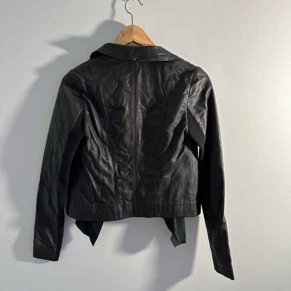 Trouvé Real Leather Drape Jacket Women's XS - Picture 2 of 12
